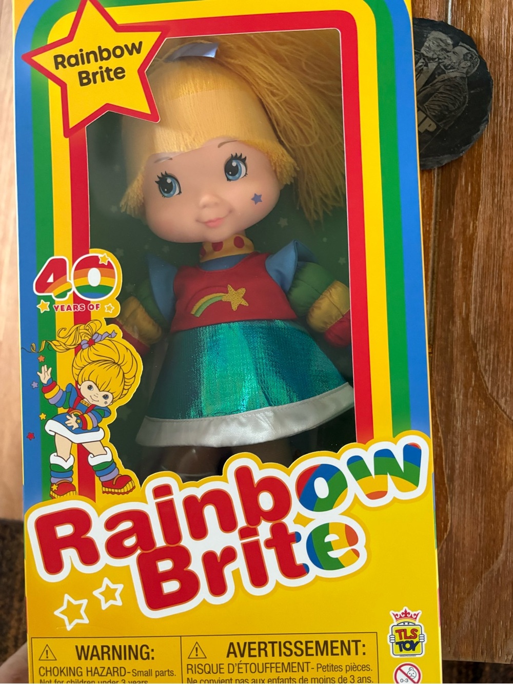 Rainbow Blonde Doll by Rainbow Brite with Teal Dress and Red Top